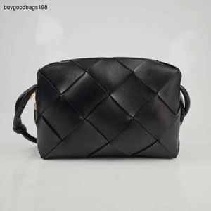 BottegassVenetas Bags Loop Loop Small Black and Gold Leather Crossbody Bag Brand New