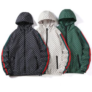 men jacket designer windbreaker coats men's Long sleeve zipper tops thin hooded sportswear loose outdoor Active jogging woman jacket sweatshirt Asian size M-5XL