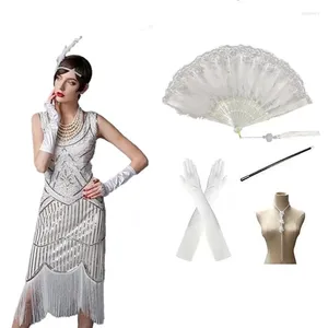 Casual Dresses wepbel ärmlös mantel vintage aftonklänning y2k 1920 gatsby kvinnor boll retro sexig pärlstassad paljetter