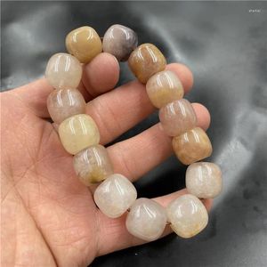 Strand Violet Jinsi Jade Old Shape Beads Pulseira Masculina Grande