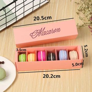 Macaron Box Cupcake Packaging Homemade Chocolate Biscuit Muffin Retail Paper Package DHL Free Delivery Wholesale