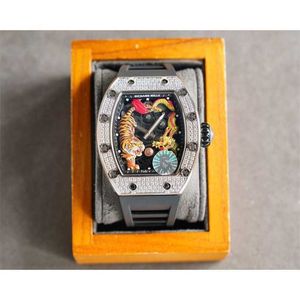 Montre mécanique automatique de luxe Richa Milles Rm51-01 Bracelet de montre en caoutchouc miroir saphir suisse avec mouvement montres de marque de sport pour hommes