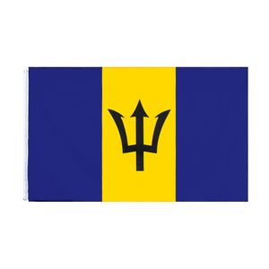 3x5fts 90x150cm Barbadian Flags Barbados Flag Polyester Banner for Indoor Outdoor Decoration Direct Factory Wholesale