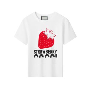 Designer Kids Tees Tees Sommer Kinder T -Shirt süßes Erdbeer -Print -Muster Luxus Jungen Mädchen Shortsleeved Casual Outwear CHD2310196 Sasakids