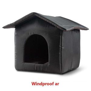 Kennels Pens Cat House With Waterproof Canvas Roof Thickened Cold-Proof Nest Kitty Shelter Cave Pet Dog Tent Cabin Drop Delivery Ho Dhy7V