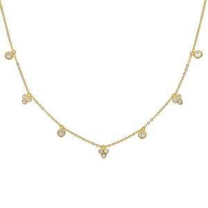 925 prata esterlina geométrica triângulo redondo cz charme gargantilha corrente elegância feminina jóias adorável lindo cz gota clavícula neckl296p