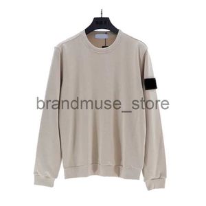 Men's Hoodies Sweatshirts Khaki Blue Black Round Neck Stone Hoodies Sweatshirts for Men Women Spring Autumn Cotton Loose Casual Sleeve Label Pullovers J231019