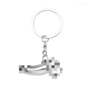 Keychains Male Sex Organ Keychain Metal Motorcycle Car Key Ring Fashion Sexy Keyrings Decorations