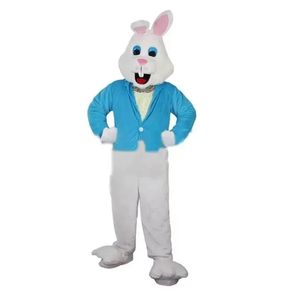 Halloween White Rabbit Bunny Mascot Costumes Carnival Hallowen gåvor Vuxna Fancy Party Games outfit Holiday Celebration Cartoon Character Outfits