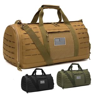 Duffel Bags QT QY 40L Sport Gym Bag Tactical Travel Duffel Bag For Men Military Fitness Duffel Bag Training Bag Basketball Weekender Bag 231019