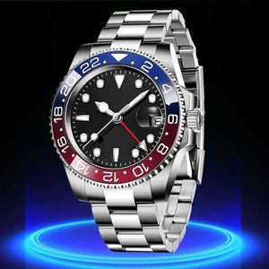 ROLAXS MENS GMT Titta på lyxdesigner Watches Premium 2836 3186 Movement 40mm Automatic Ceramic Classic rostfritt stål Vattentäta lysande safirklockor