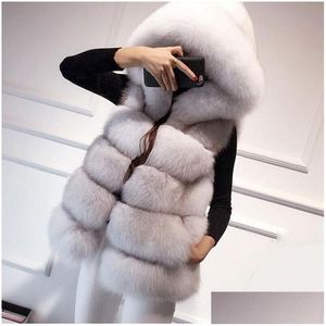 Cappotto da donna in pelliccia sintetica da donna 2023 felpe casual caldo gilet senza maniche sottile giacca invernale Casaco Feminino consegna di goccia