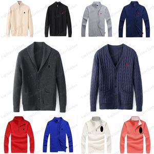 High quality men's cardigan pullover sweater designer Luxury Ralphs Polos classic outerwear fashion RL bear embroidered knit fabric Laurens button knit