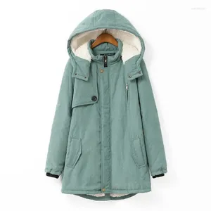 Kvinnors dike rockar Autumn Winter Women Cotton Jacka vadderad casual Slim Hooded Parkas Wadded Warm Overrock