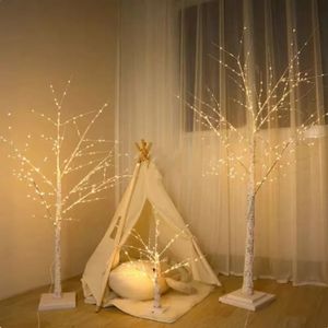 Julekorationer LED Birch Tree Christmas Decoration Bedroom Light For Landscape Luminous Decoration Diy Year Decor Christmas Tree Party Gift 231019