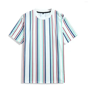 Jaquetas masculinas casuais camisas de ajuste fino e com mangas listradas soltas curto em torno do pescoço jaqueta de verão camisa de manga longa personalizada