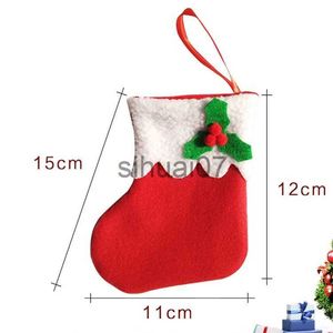 Decorações de Natal Vermelho Meias de Natal de Alta Qualidade Meias Decoração de Natal para Casa Suporte de Talheres de Natal Faca Forquilha Sacos de Cobertura x1019