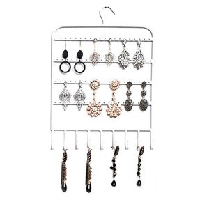 Wall Mount Home Showcase Earring Holder Shelf Rack Stand Necklace Hanger Storage Portable Metal Jewelry Organizer Hooks174Q
