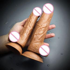 Wibratory Realistyczne ogromne dildo dla kobiety ssąca miękka skóra uczucie penisa seksowna zabawka kobieta masturbator pochwowe zabawki analowe dla dorosłych 18 231018