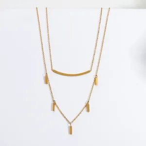 Pendanthalsband Flashbuy Simple Simple Stainless Steel Geometric Necklace For Women Unique Gold Silver Color Chain Fashion Jewelry