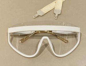 Tarcze okulary przeciwsłoneczne Białe czyste obiektyw Designerskie okulary przeciwsłoneczne Oceny Uv400 okulary unisex