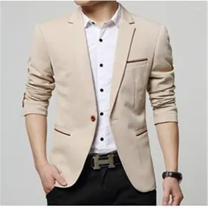 Abiti da uomo di marca Mens Casual Blazer Autunno Primavera Moda Slim Giacca da uomo Blazer Masculino Abbigliamento Vetement Homme M-5XL AY14155