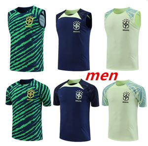 2023 Brasile VINI JR. Maglia da calcio Brasile tuta da allenamento manica corta tuta 23/24 nuova squadra nazionale brasiliana G.JESUS P.COUTINHO Felpa uniforme da calcio