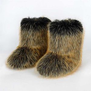 Top Boots New Fur Children's Autumn Winter Warm Fashion Trend Personlig imitation Söt snö