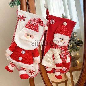 Christmas Decorations Christmas Inventory Santa Claus Socks Candy Bag Christmas Decoration Home Christmas Tree Celebration New Year Gift x1019