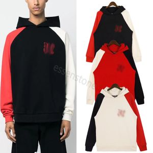 Tasarımcı Hoodie 23s Moda Sweatshirts Palmes Kırık Kuyruk Köpekbalığı Mektubu Flock Nakış Gevşek Rahat Erkekler Kadınların Kapşonlu Sweater Sıradan Külot Üstleri Mavi Melekler