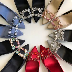 Rhinestone kristal süslemeli ayak bileği-dişi sandalet topuklu kadınlar için parti parti akşam ayakkabıları açık ayak parmağı aynası deri lüks tasarımcılar evli