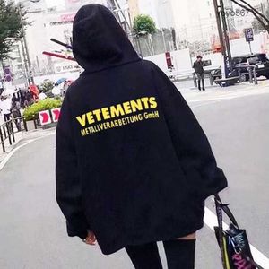 Sweatshirts Men's Hoodies & Vetement Femme Men Women Metallverarbeitung Gmbh Fashion Hip Hop Pullover Letter Print Fleece Designer Hoodie L1WO