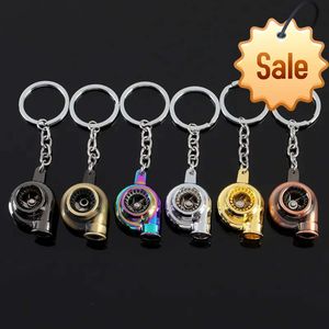 Mini Turbo Turbocharger Keychain Spinning Key Chain Ring Keyring Keyfob Car Keyring Car Interior Accessories