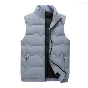Men's Vests Men' Sleeveless Vest Jackets Winter Fashion Male Cotton-Padded Coats Men And Women Stand Collar Warm Waistcoats Clothing