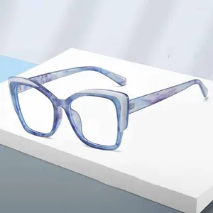 Occhiali da sole NYWOOH TR90 Occhiali anti luce blu Telaio Donna Moda Miopia Occhiali da vista per computer ottici Retro Grandi Cat Eye Eyewear Donna