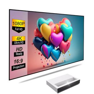 135 tum/150 tum 16: 9 8K Ultra HD hemmabio T-Prism Fast ram ALR-projektorskärm för 4K UST Ultra Throw Projector hemmabio