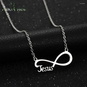 Ожерелья с подвесками Nextvance Infinity Иисус, ожерелье с любовным письмом, счастливое число восемь ключиц для женщин, подарок, вечерние украшения