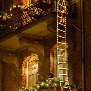 Christmas Decorations LED Ladder Lights Merry Decoration For Home 2023 Cristmas Ornament Xmas Lamp Navidad Natal Year 2024 231018