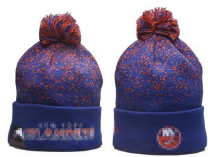 ISLANDERS Beanie Beanies North American Hockey Ball Team Side Patch Winter Wool Sport Knit Hat Skull Caps A4