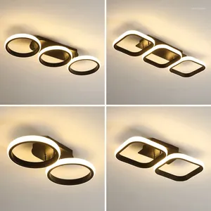 Ceiling Lights Nordic LED Chandelier Lamp For Living Room Corridor 30W 22W 20W Square Round Light Kitchen Home Lighting