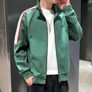 Men's Polos Spring And Autumn Jacket Leisure Sports Sweater Youth Handsome Stand-up Collar All-Match Cardigan Top Fashion