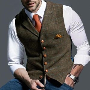 Autunno Inverno Giacca senza maniche da uomo Gilet in cotone poliestere caldo cappotto da uomo doppio verde blu kaki cardigan Weste S-3XL Plus Size237i