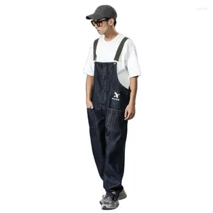 Men's Jeans Bib Cargo Pants Loose Baggy Overalls Youngth Relaxed Denim Straight Jumpsuit Streetwear Suspender Hiphop Trousers