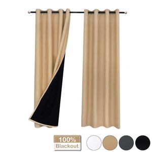 Curtain Insulated Thermal Drapes 100% Blackout Window Curtain Heat and Full Light Panel Blocking for Living Room Bedroom White Curtains 231019