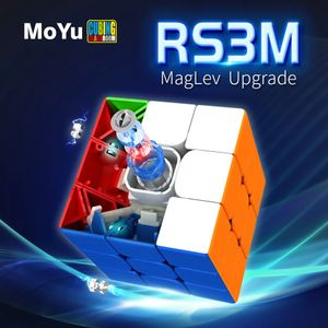 Cubos mágicos moyu rs3m 3x3 maglev o mais recente cubo mágico de levitação magnética rs2m quebra-cabeça brinquedos rs3m cubo mágico rs3m maglev 231019