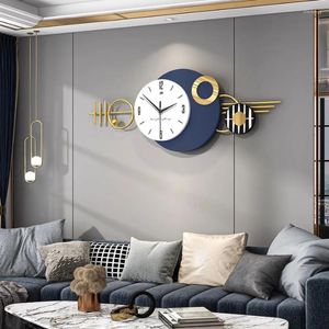 壁時計ホームクロックデコレーションハンドエレガントなギフトラウンドピースアートナンバーゴールドモダンデザインリロイジペア付き装飾