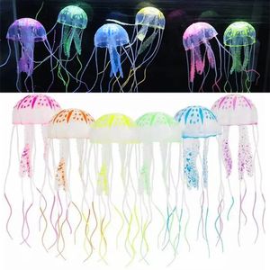 Aquários subaquáticos nadar artificial luminoso aquário de água-viva para decoração tanque de peixes ornamento de planta viva paisagem aquática 230819