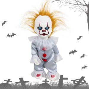 Plush Dolls Halloween It Clown Plush Doll Joker Clowns Stuffed Animal Figurine Halloween Plushie Dolls Party Supplies Gift Toys 231019