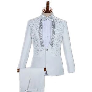 Herrenanzüge, Blazer, Herbst, schlank, bedruckt, Hochzeit, Herrenanzug, Jacke, Set für die Ehe, hochwertige Bühnenaufführung, Host, formelle schwarze Herren-Blazer 231018