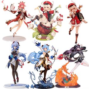 Konst och hantverk 17 cm Genshin Impact Klee Hibana Knight Anime Figure Ganyu/Keqing/Paimon Action Figur Yae Miko/Hu Tao figur Model Doll Toys 231017